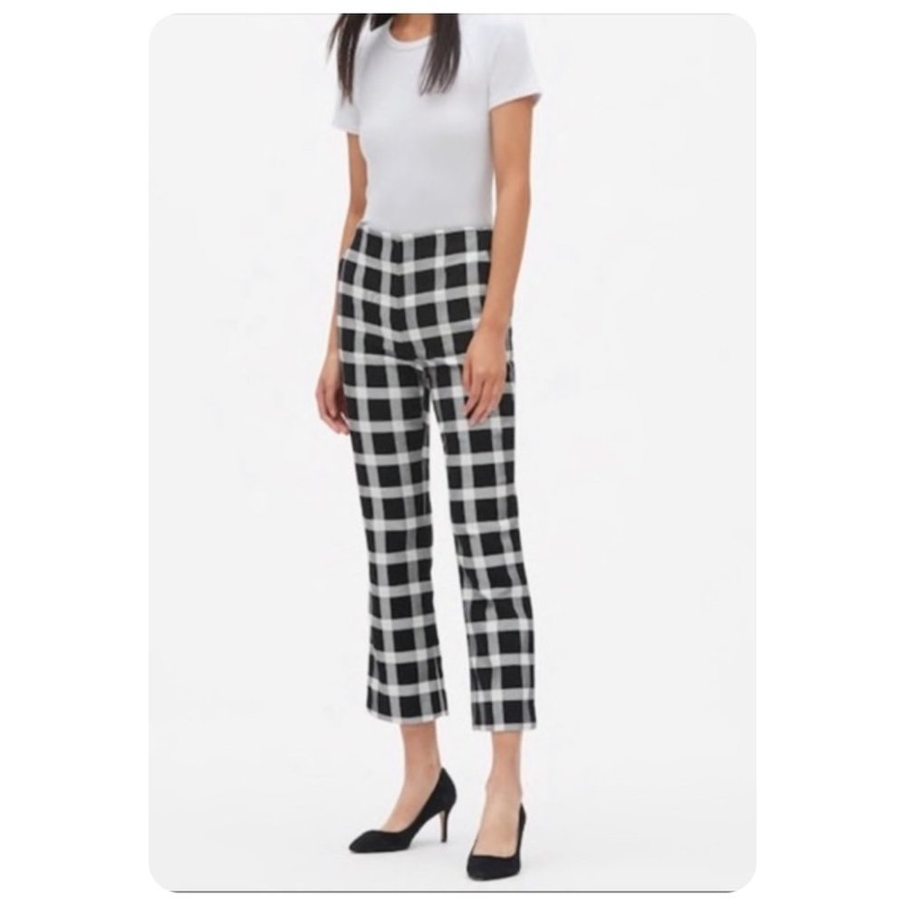 * Gap Flare Crop High Rise Buffalo Plaid